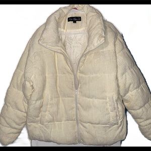 off white corduroy puffer